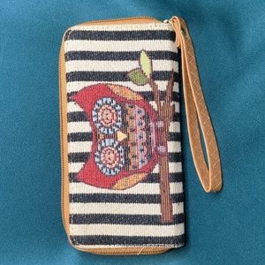 Owl on a limb cloth Billfold X-1